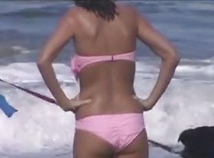 Candid beach camera is capturing hot tanned boobies
