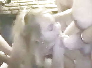 Facecams of a Blonde British Amateur Gangbang