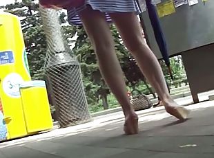 Upskirt tease porn