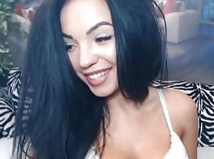 Cute naked latina on a webcam