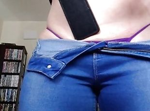 Jeans spanked 