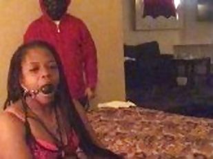 SEX SLAVE IN TRAINING WATCH HER PLACE HER GAG BALL BEND OVER AND TAKES A GOOD WIPPEN HUMILIATION SUB