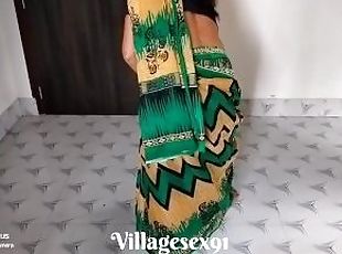 Green Saree indian Mature Sex In Fivester Hotel ( Official Video By villagesex91)